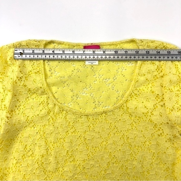 Betsey Johnson yellow lace beach dress coverup Medium - Picture 9 of 9